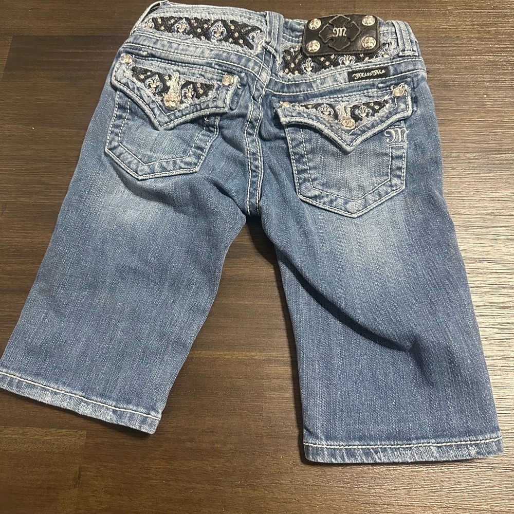 Miss Me Blue Denim Shorts size 10 girls